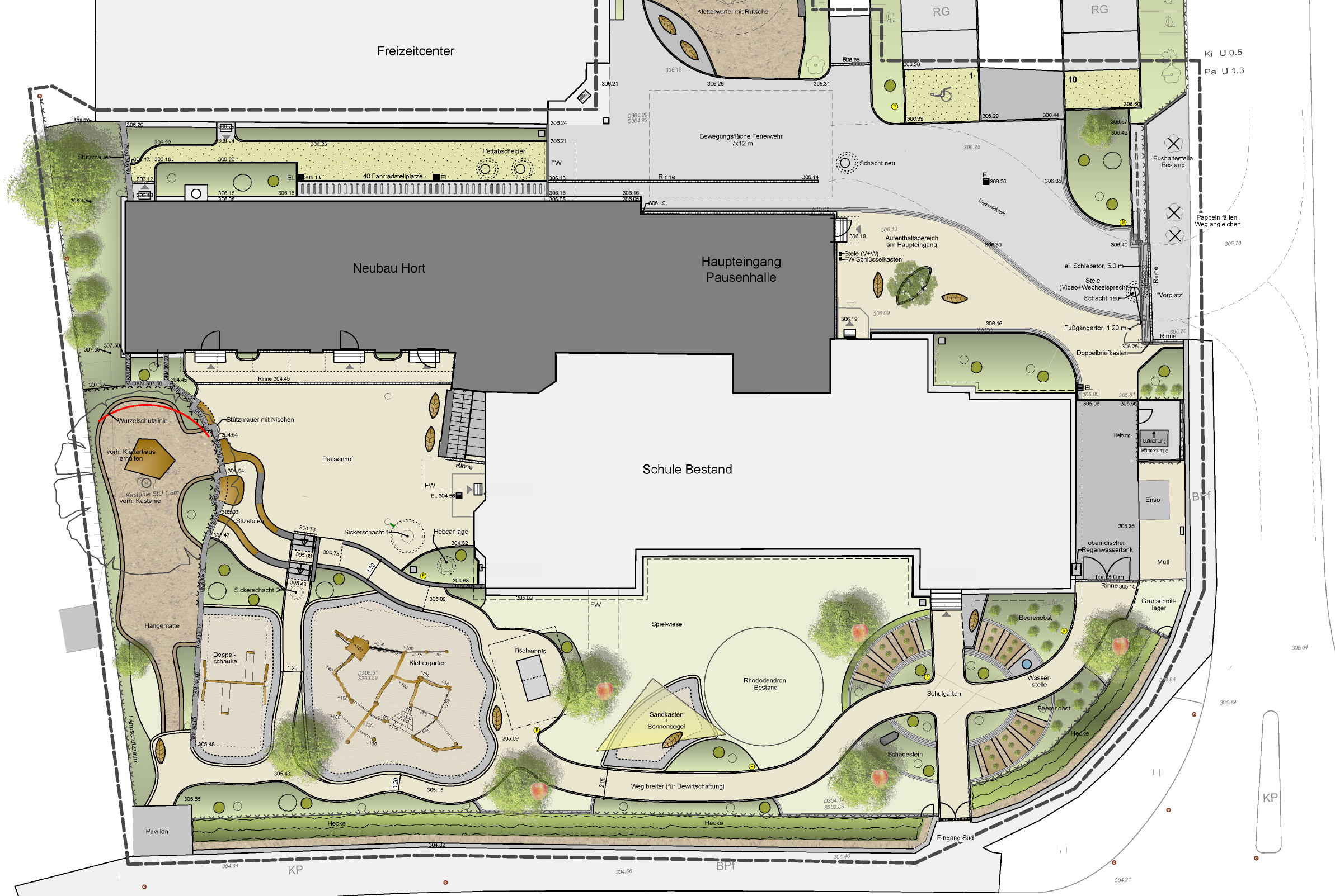 Grundschule_Hort_Putzkau_Lageplan_Aussenanlagen